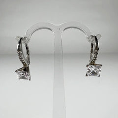 Cercei drop argint 925 cu zirconia si leverback elegant - vedere 1