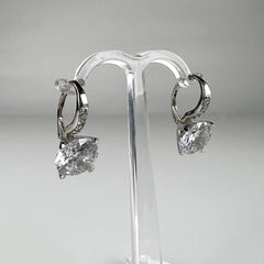 Cercei drop zirconia cu prindere leverback din argint 925 - vedere 2