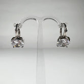 Cercei drop zirconia cu prindere leverback din argint 925 - vedere 1