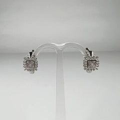 Cercei stud zirconia cu prindere leverback din argint 925 - vedere 1