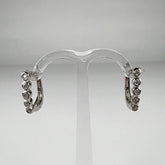 Cercei creole zirconia cu prindere leverback din argint 925 - vedere 1