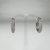 Cercei creole zirconia cu prindere leverback din argint 925 - vedere 1