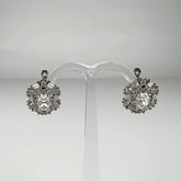 Cercei creole zirconia cu prindere leverback din argint 925 - vedere 1
