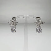 Cercei creole zirconia leverback din argint 925 18mm - vedere 1