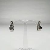 Cercei creole argint 925 cu zirconia si prindere leverback 14mm - vedere 1