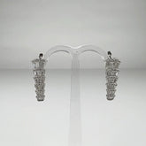 Cercei drop zirconia cu prindere leverback din argint 925 - vedere 1