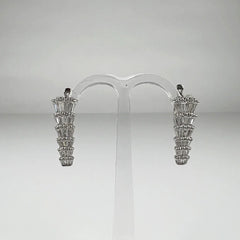 Cercei drop zirconia cu prindere leverback din argint 925 - vedere 1