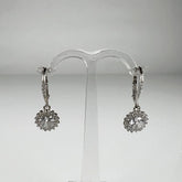 Cercei drop cu zirconia si prindere leverback din argint 925 - vedere 1