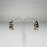 Cercei creole zirconia cu prindere leverback din argint 925 - vedere 1