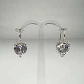 Cercei drop zirconia cu prindere leverback din argint 925 - vedere 1