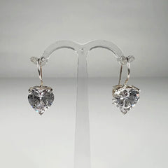 Cercei drop zirconia cu prindere leverback din argint 925 - vedere 1