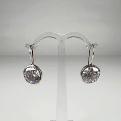 Cercei drop zirconia cu prindere leverback din argint 925 - vedere 1