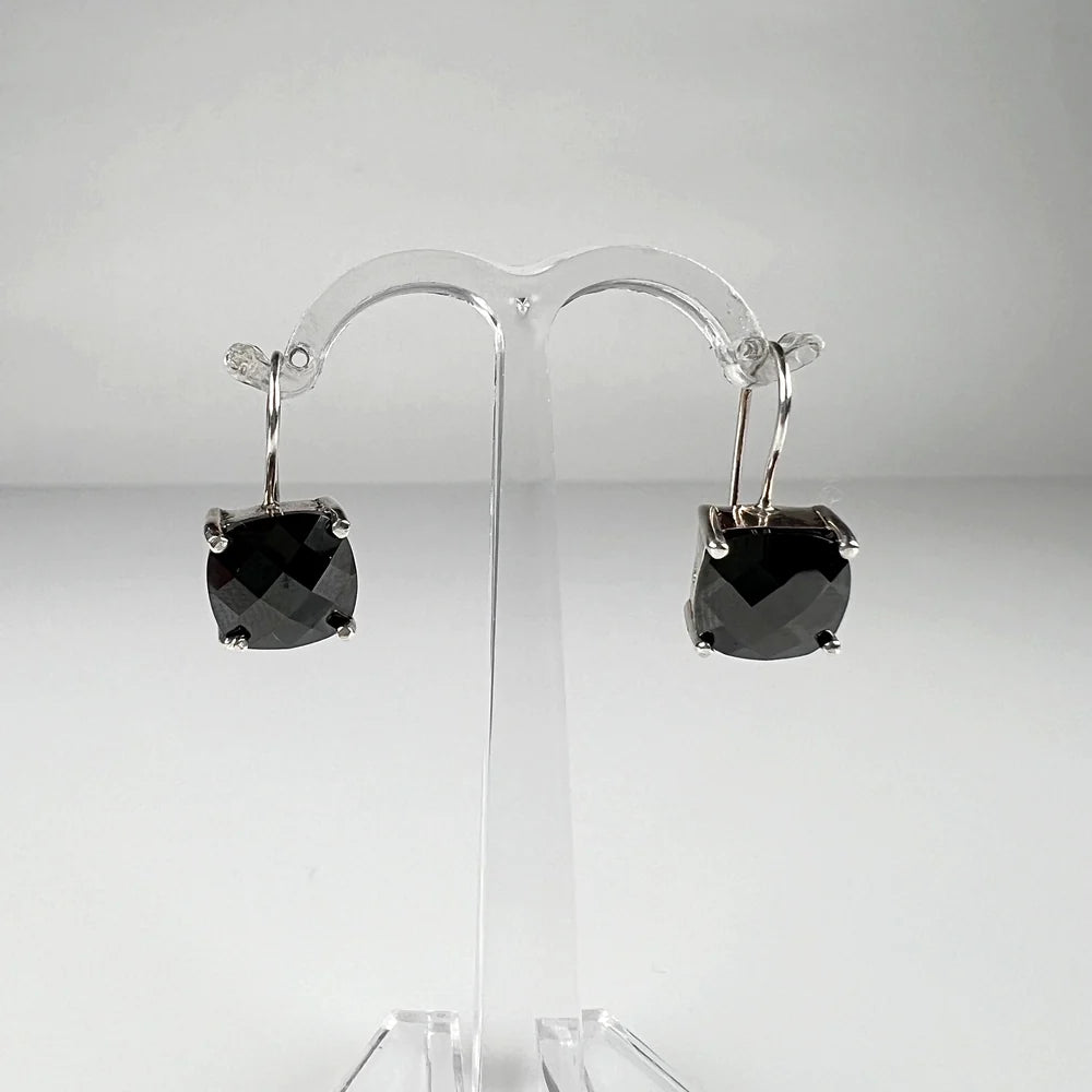 Cercei drop zirconia cu prindere leverback din argint 925 - vedere 1