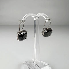 Cercei drop zirconia cu prindere leverback din argint 925 - vedere 2