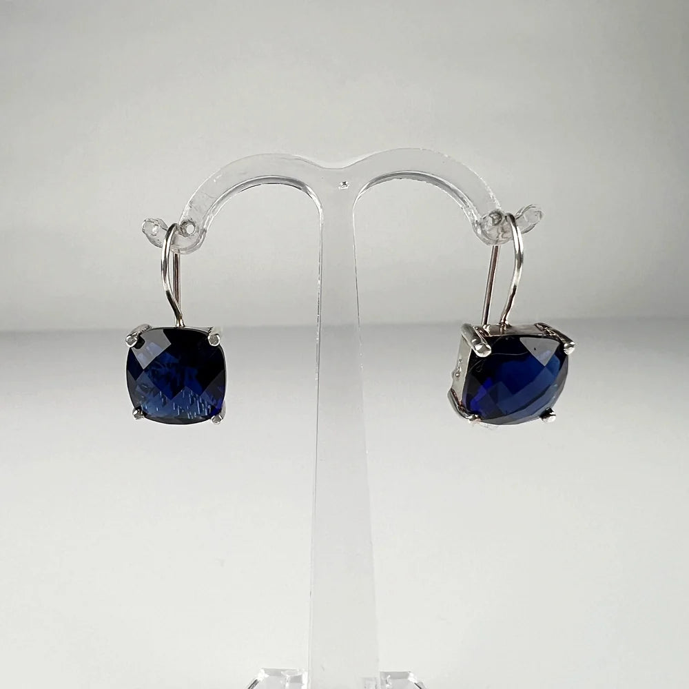 Cercei drop zirconia cu prindere leverback din argint 925 - vedere 1