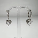 Cercei drop zirconia cu prindere leverback din argint 925 - vedere 1