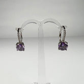 Cercei drop zirconia cu prindere leverback din argint 925 - vedere 1