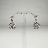 Cercei drop zirconia cu prindere leverback din argint 925 - vedere 1