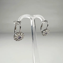 Cercei drop zirconia cu prindere leverback din argint 925 - vedere 2
