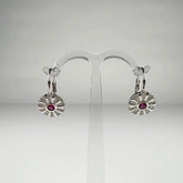 Cercei drop zirconia cu prindere leverback din argint 925 - vedere 1