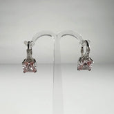 Cercei drop zirconia cu prindere leverback din argint 925 - vedere 1