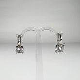 Cercei drop zirconia cu prindere leverback din argint 925 - vedere 1