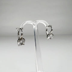 Cercei drop zirconia cu prindere leverback din argint 925 - vedere 2