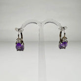 Cercei drop zirconia cu prindere leverback din argint 925 - vedere 1