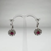 Cercei drop zirconia cu prindere leverback din argint 925 - vedere 1