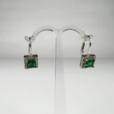 Cercei drop zirconia cu prindere leverback din argint 925 - vedere 1