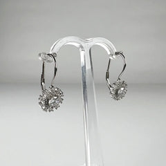Cercei drop zirconia cu prindere leverback din argint 925 - vedere 2