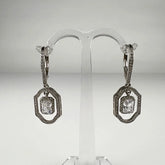 Cercei lungi zirconia leverback din argint 925 - vedere 1
