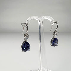 Cercei lungi zirconia carlig din argint 925 - 20 mm - vedere 2