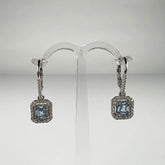 Cercei drop zirconia cu prindere leverback din argint 925 - vedere 1