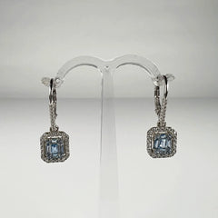 Cercei drop zirconia cu prindere leverback din argint 925 - vedere 1