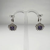 Cercei drop zirconia cu prindere leverback din argint 925 - vedere 1