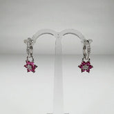 Cercei drop zirconia cu prindere leverback din argint 925 - vedere 1