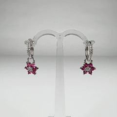 Cercei drop zirconia cu prindere leverback din argint 925 - vedere 1