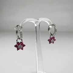 Cercei drop zirconia cu prindere leverback din argint 925 - vedere 2