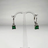 Cercei drop zirconia cu prindere leverback din argint 925 - vedere 1