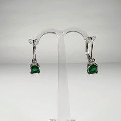 Cercei drop zirconia cu prindere leverback din argint 925 - vedere 1
