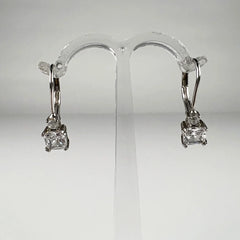 Cercei drop zirconia cu prindere leverback din argint 925 - vedere 1
