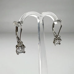 Cercei drop zirconia cu prindere leverback din argint 925 - vedere 2