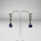 Cercei drop zirconia leverback din argint 925 de 24mm - vedere 1