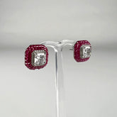 Cercei zirconia cu surub si fluture din argint 925 - 13mm - vedere 1