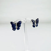 Cercei zirconia cu surub din argint 925 si fluture - vedere 1
