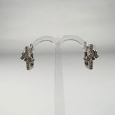 Cercei creole zirconia leverback argint 925, 14mm - vedere 1