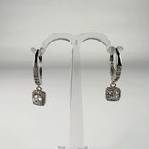 Cercei drop zirconia cu prindere leverback din argint 925 - vedere 1