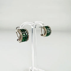 Cercei stud zirconia cu sistem omega din argint 925 - vedere 1