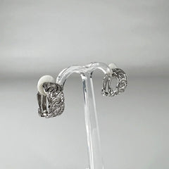 Cercei clips zirconia din argint 925 - 17mm - vedere 1